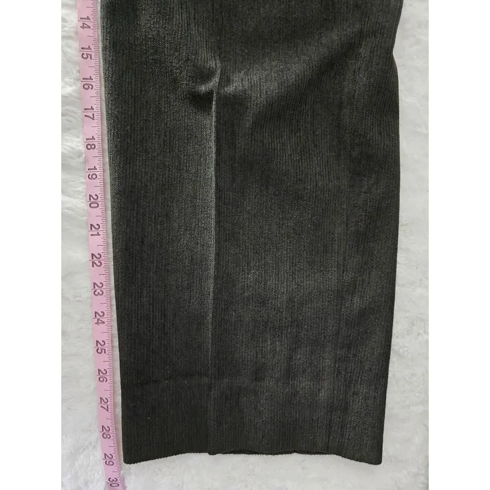 St Croix Lot Corduroy Pleated Wool Blend Dress Pants Men 36x29 Brown Black Italy